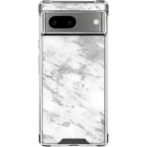 Silver Marble Google Pixel 8 Clear Case